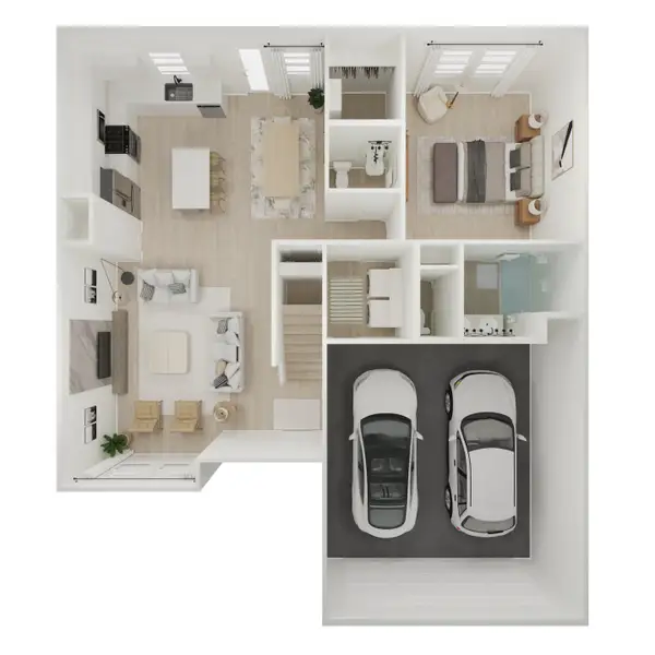2D floor plan layout for the Honeysuckle II by K. Hovnanian® Homes in Ashland, Angleton, TX (Image 4). 2D floor plan layout for the Honeysuckle II by K. Hovnanian® Homes in Ashland, Angleton, TX (Image 4).