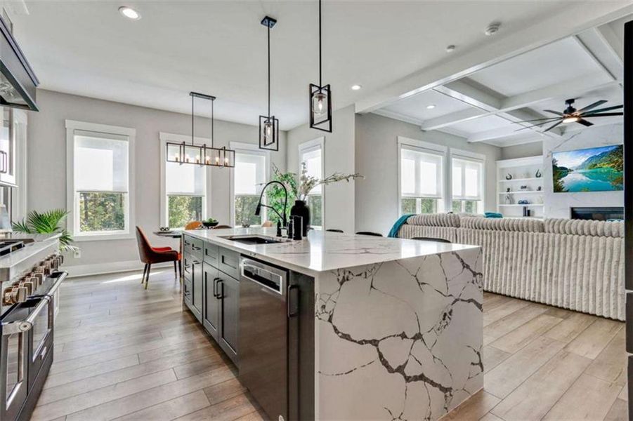 Furnished interior view inside a new home in , Powder Springs (Image 7). Furnished interior view inside a new home in , Powder Springs (Image 7).