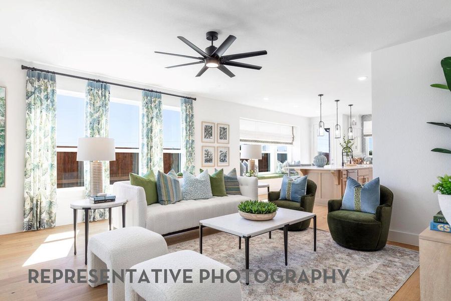 Furnished interior view inside a new home in Wolf Ranch, Georgetown (Image 10).