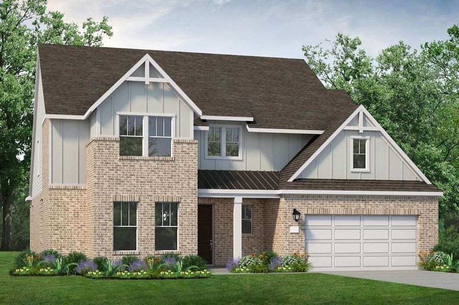 Representative exterior photo of a completed home built from the The Presidio by UnionMain Homes in Cambridge Crossing, Celina, TX (Image 6).