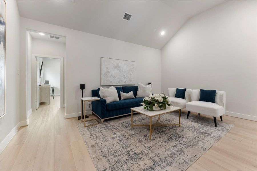 Another view of the 2nd floor living space that is bright, open, and separated from the main entertaining areas downstairs.