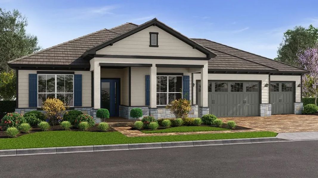 Representative exterior photo of a completed home built from the Ellington by Colen Built Development, LLC in On Top of the World Communities, Ocala, FL (Image 2). Representative exterior photo of a completed home built from the Ellington by Colen Built Development, LLC in On Top of the World Communities, Ocala, FL (Image 2).