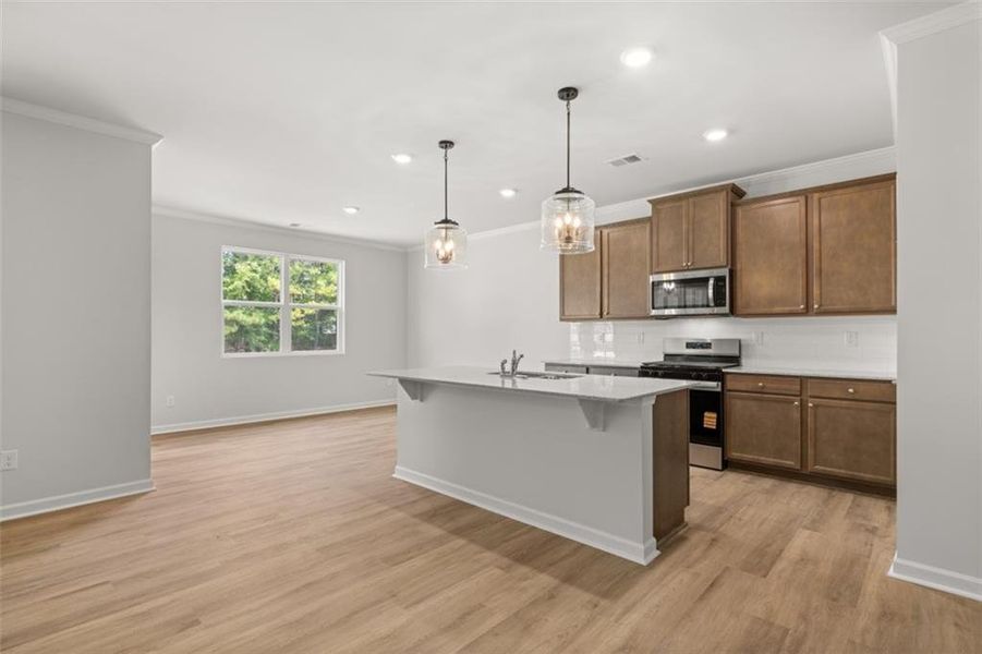 Furnished interior view inside a new home in Fairway 17 at Mirror Lake, Villa Rica (Image 4). Furnished interior view inside a new home in Fairway 17 at Mirror Lake, Villa Rica (Image 4).