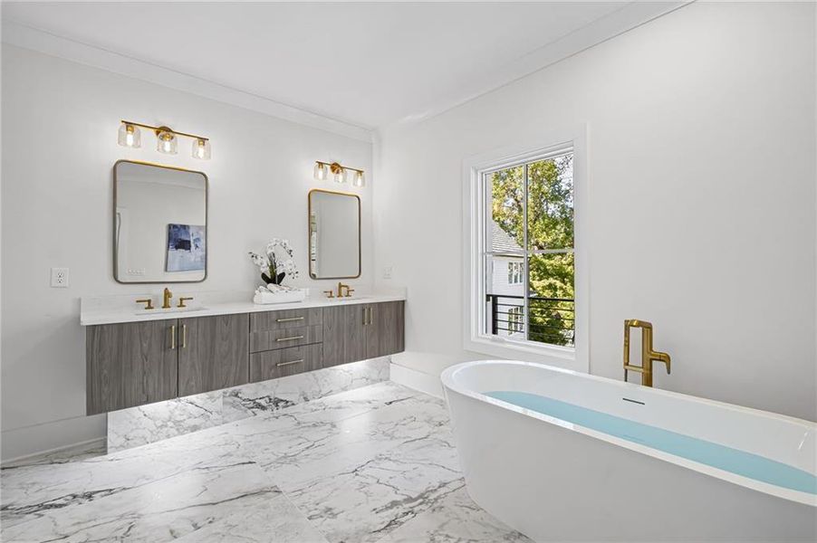 Furnished interior view inside a new home in , Alpharetta (Image 15).