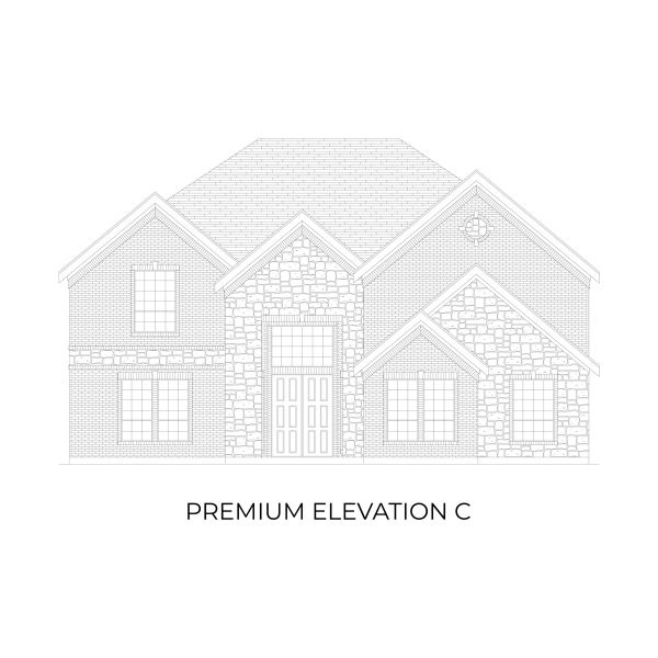 Representative rendering of the exterior for the Northcrest 3FSW (w/Media) by First Texas Homes (Image 6).