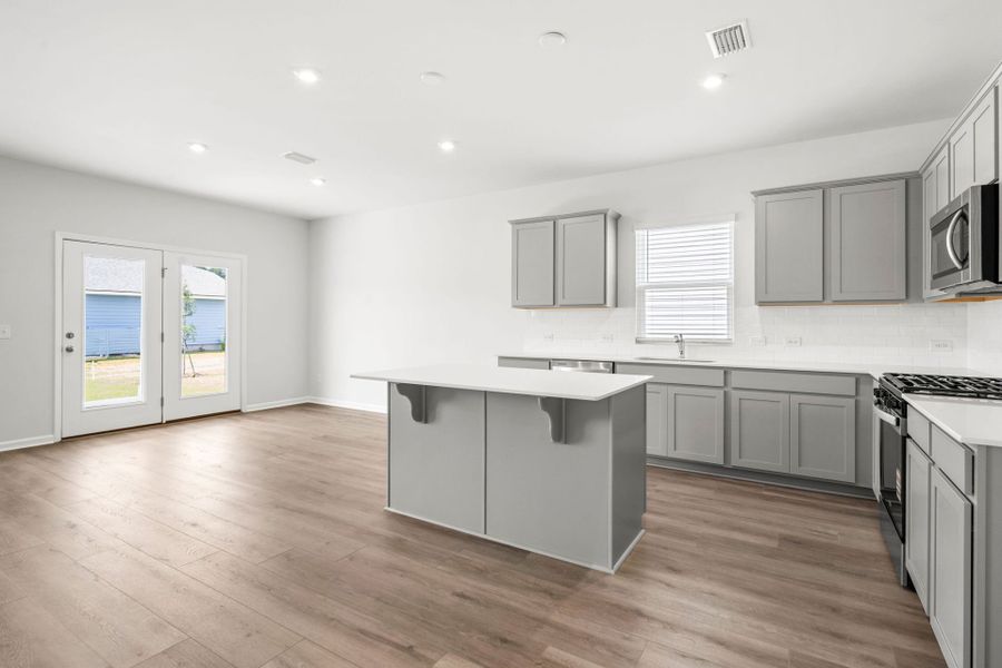 Open Concept Kitchen and Gathering Room