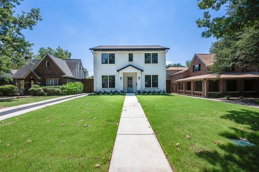 Front exterior of a new home in , Dallas, TX, highlighting curb appeal (Image 1).