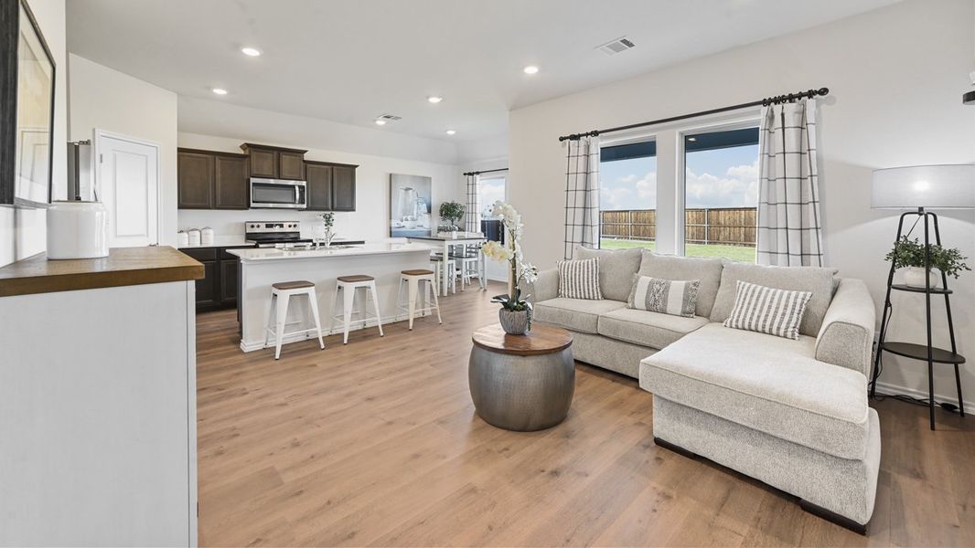 Representative furnished interior of a home built from the Zavalla by D.R. Horton in Oak Valley Estates, Bullard (Image 7).