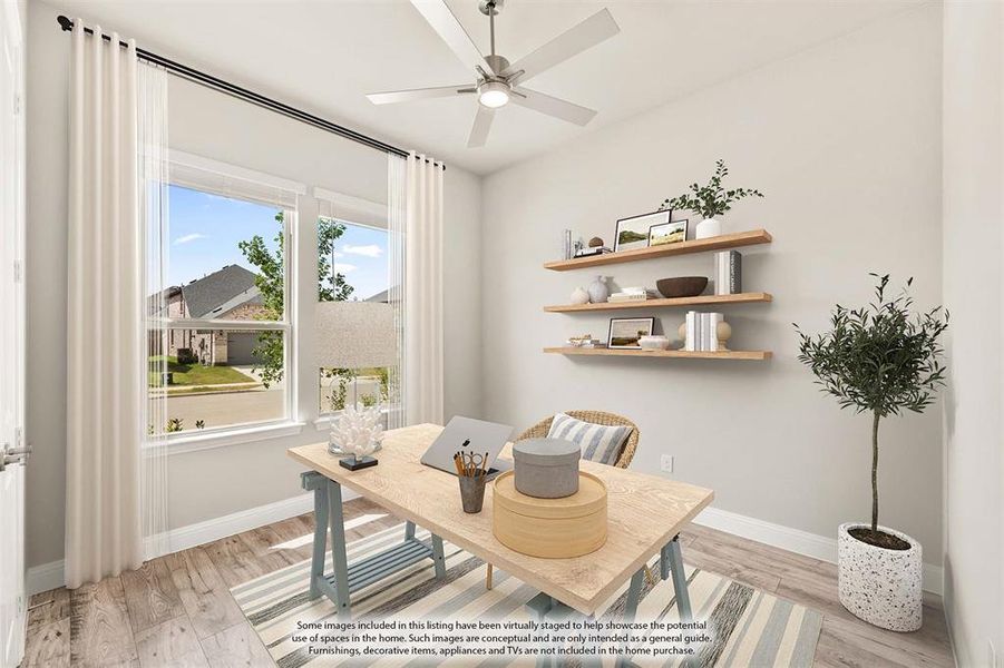 Furnished interior view inside a new home in Creekview Meadows, Pilot Point (Image 8).