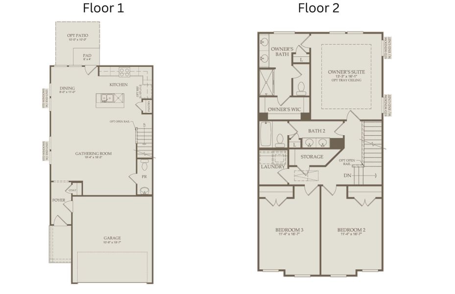 2D floor plan layout of this home in McConnell Ridge, McLeansville, NC (Image 5).