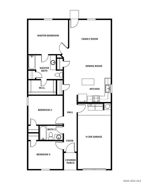 2D floor plan layout of this home in Luckey Ranch, San Antonio, TX (Image 5).