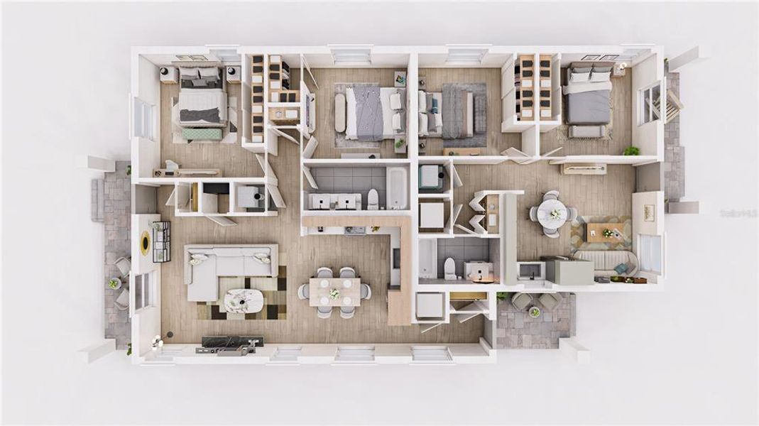2D floor plan layout of this home in , St. Petersburg, FL (Image 7).