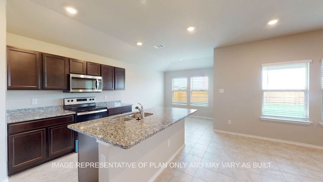 Representative furnished interior of a home built from the Bellvue by D.R. Horton in Reynolds Crossing, Killeen (Image 10).