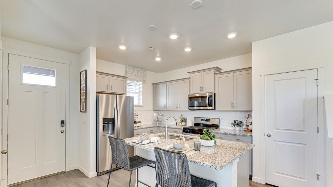 Furnished interior view inside a new home in Revere at Johnstown, Johnstown (Image 6). Furnished interior view inside a new home in Revere at Johnstown, Johnstown (Image 6).