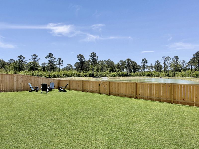 Exterior details and patio area of a home in The Groves of Berkeley, Moncks Corner (Image 22).
