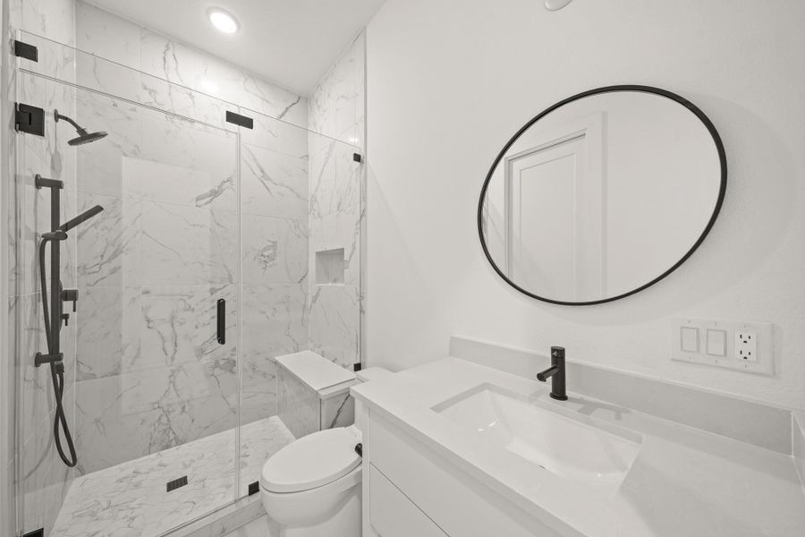 Furnished interior view inside a new home in Bridgeland, Cypress (Image 16).