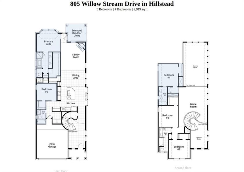 2D floor plan layout of this home in Hillstead, Lavon, TX (Image 2). 2D floor plan layout of this home in Hillstead, Lavon, TX (Image 2).