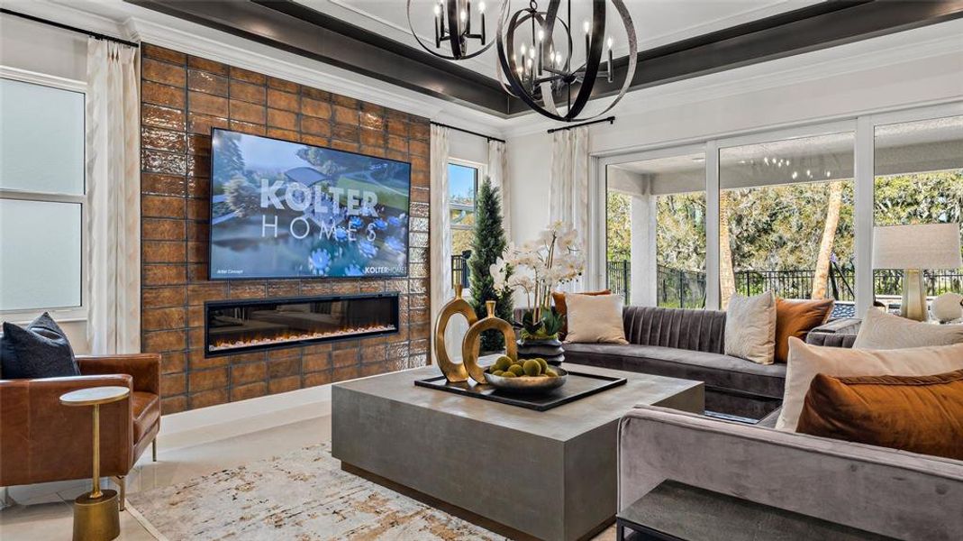 Furnished interior view inside a new home in Cresswind at Hammock Oaks, Lady Lake (Image 11).