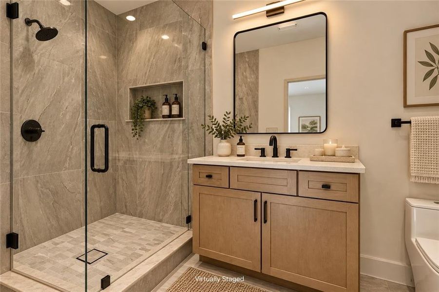 Furnished interior view inside a new home in , Dunwoody (Image 67).