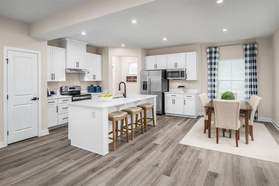Representative furnished interior of a home built from the Allegheny w/ Finished Basement by Ryan Homes in Emerson Hills, Cane Ridge (Image 5).