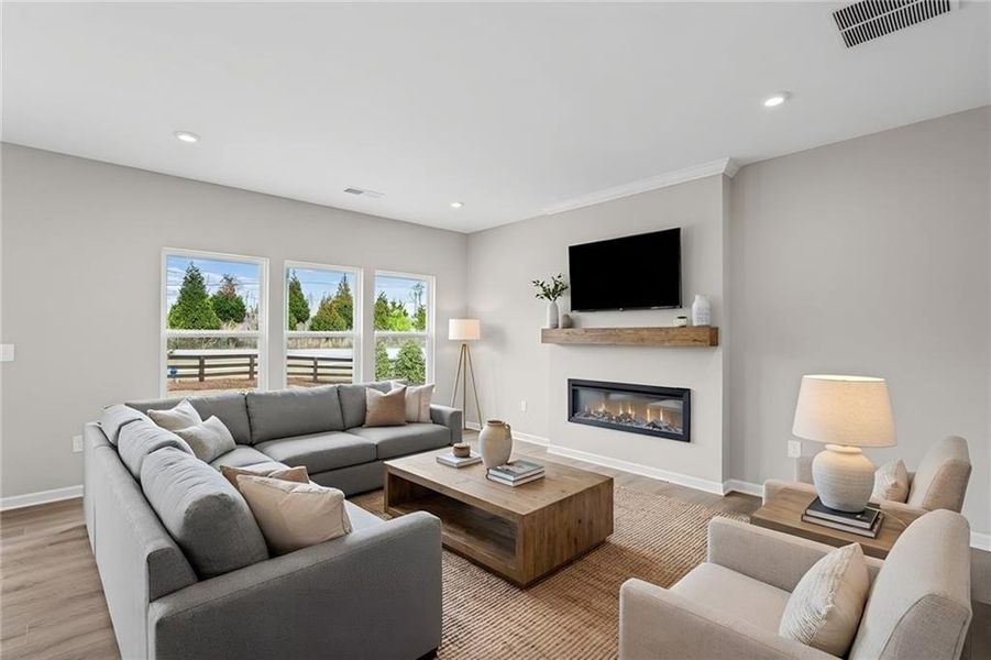 Furnished interior view inside a new home in Crossvine Estates, Braselton (Image 11).