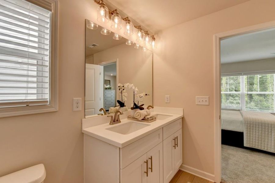 Furnished interior view inside a new home in Magnolia Grove, Mableton (Image 28). Furnished interior view inside a new home in Magnolia Grove, Mableton (Image 28).