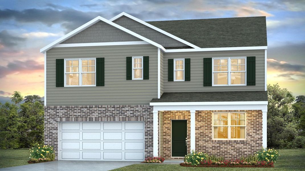 Representative exterior photo of a completed home built from the HAYDEN by D.R. Horton in Gates Village, Lugoff, SC (Image 6).