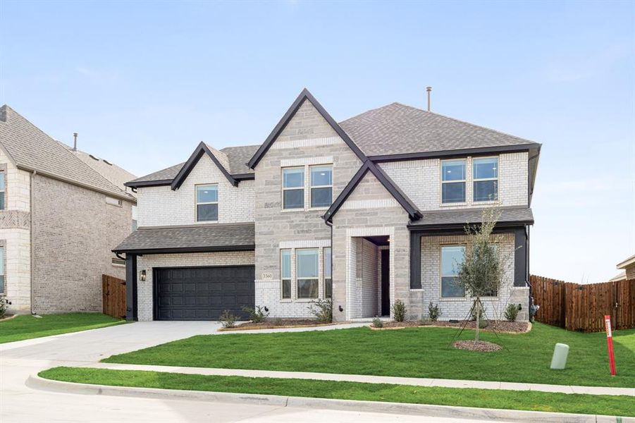 Front exterior of a new home in Ridge Ranch Classic 60, Mesquite, TX, highlighting curb appeal (Image 22).