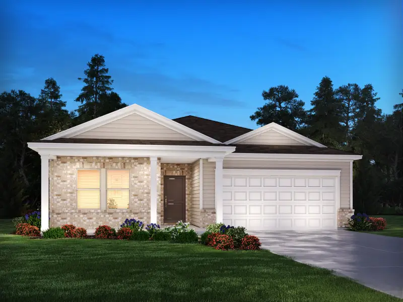 Representative exterior photo of a completed home built from the Gibson by Meritage Homes in Chestnut Grove, Greer, SC (Image 1).