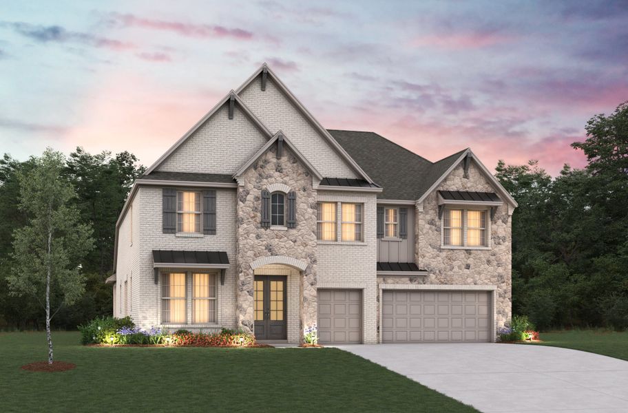 Representative exterior photo of a completed home built from the Northcliffe by Beazer Homes in Heath Golf and Yacht Club, Heath, TX (Image 2). Representative exterior photo of a completed home built from the Northcliffe by Beazer Homes in Heath Golf and Yacht Club, Heath, TX (Image 2).