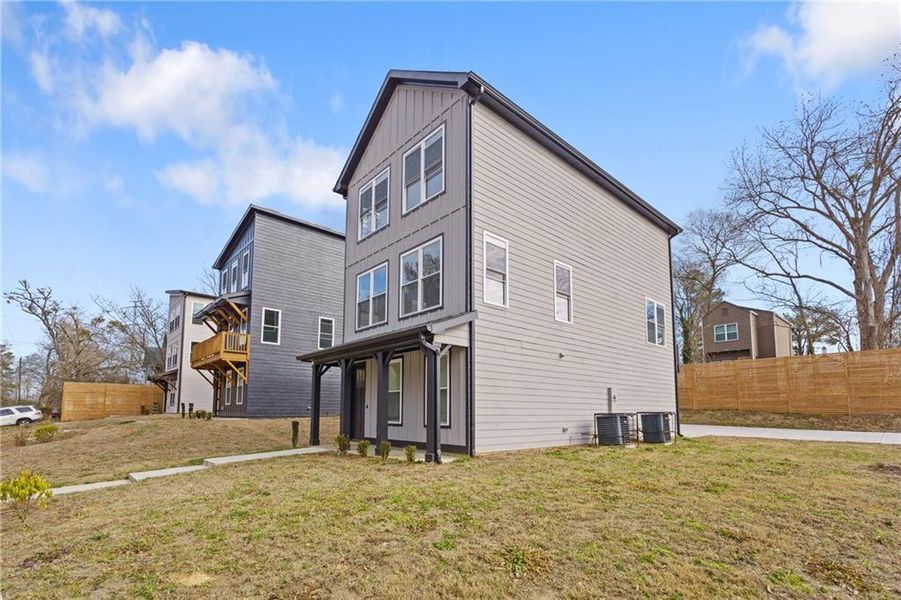 Exterior details and patio area of a home in , Atlanta (Image 28).