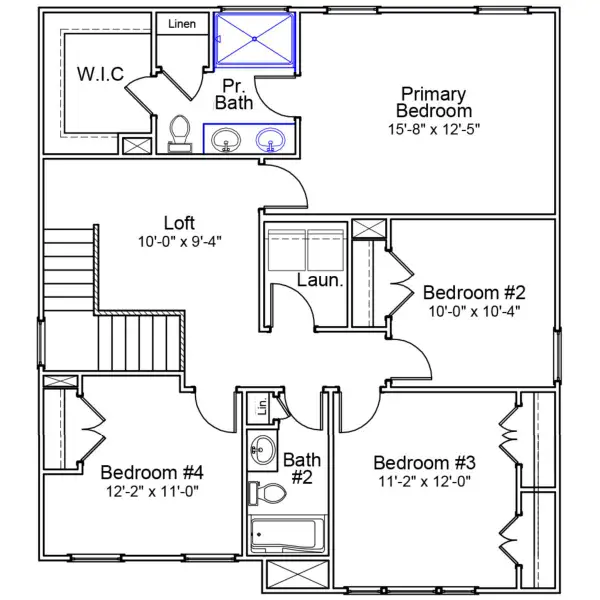 2D floor plan layout of this home in Cambridge Reserve, Angier, NC (Image 3).