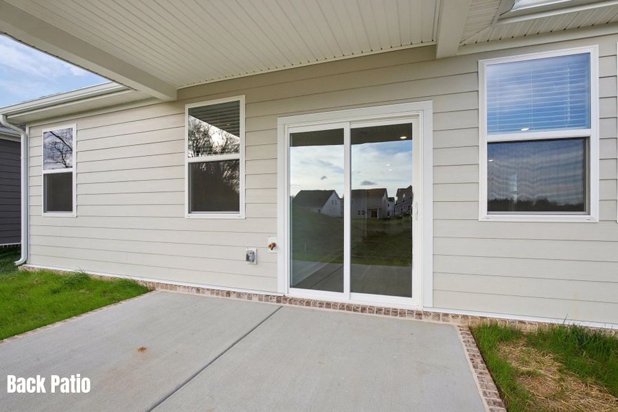 Exterior details and patio area of a home in Ascent at Arbor Ridge, La Vergne (Image 3). Exterior details and patio area of a home in Ascent at Arbor Ridge, La Vergne (Image 3).