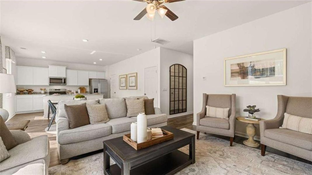 Furnished interior view inside a new home in Oakchase at Hampton, Hampton (Image 20).