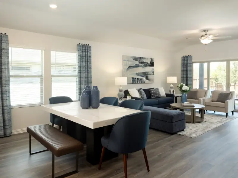 Furnished interior view inside a new home in Westmoor, Sherman (Image 5). Furnished interior view inside a new home in Westmoor, Sherman (Image 5).
