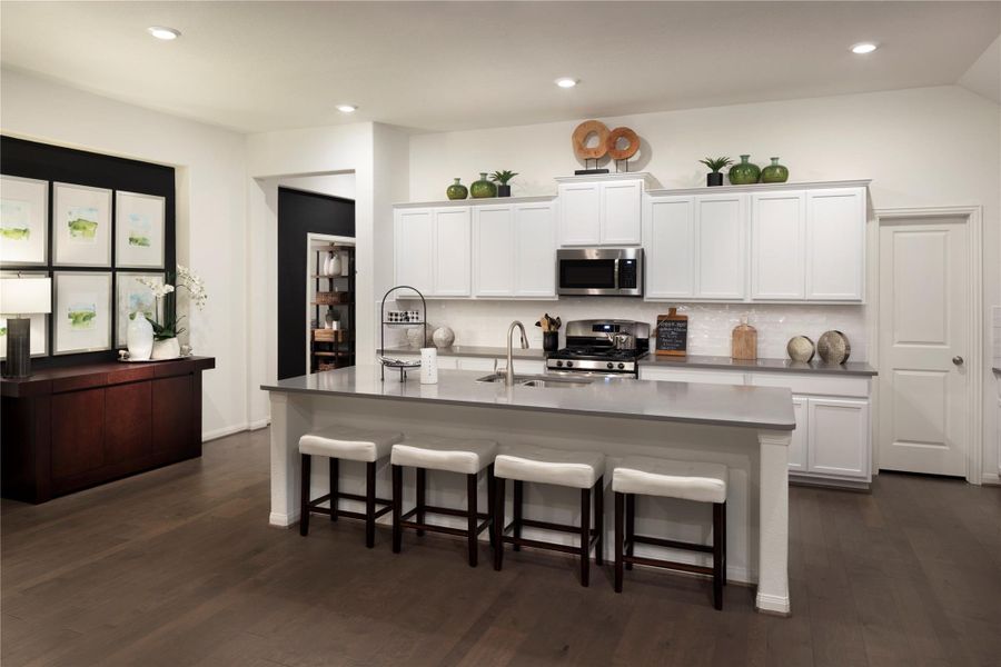 Furnished interior view inside a new home in Lively Ranch: Brookstone Collection, Georgetown (Image 11). Furnished interior view inside a new home in Lively Ranch: Brookstone Collection, Georgetown (Image 11).