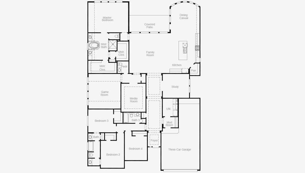 2D floor plan layout for the Nash by Coventry Homes in Valencia 70', Manvel, TX (Image 3). 2D floor plan layout for the Nash by Coventry Homes in Valencia 70', Manvel, TX (Image 3).