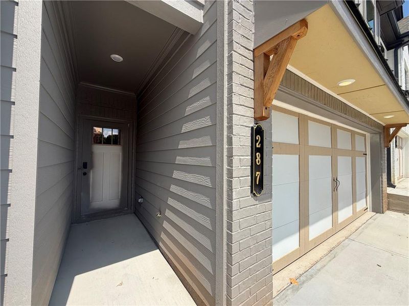 Exterior details and patio area of a home in The Towns at Auburn Station East, Auburn (Image 2). Exterior details and patio area of a home in The Towns at Auburn Station East, Auburn (Image 2).