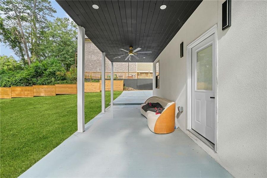 Exterior details and patio area of a home in , Atlanta (Image 38).