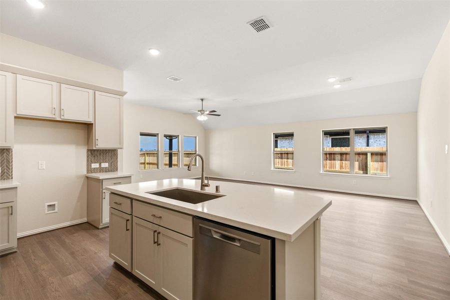 Furnished interior view inside a new home in Westland Ranch, League City (Image 11).