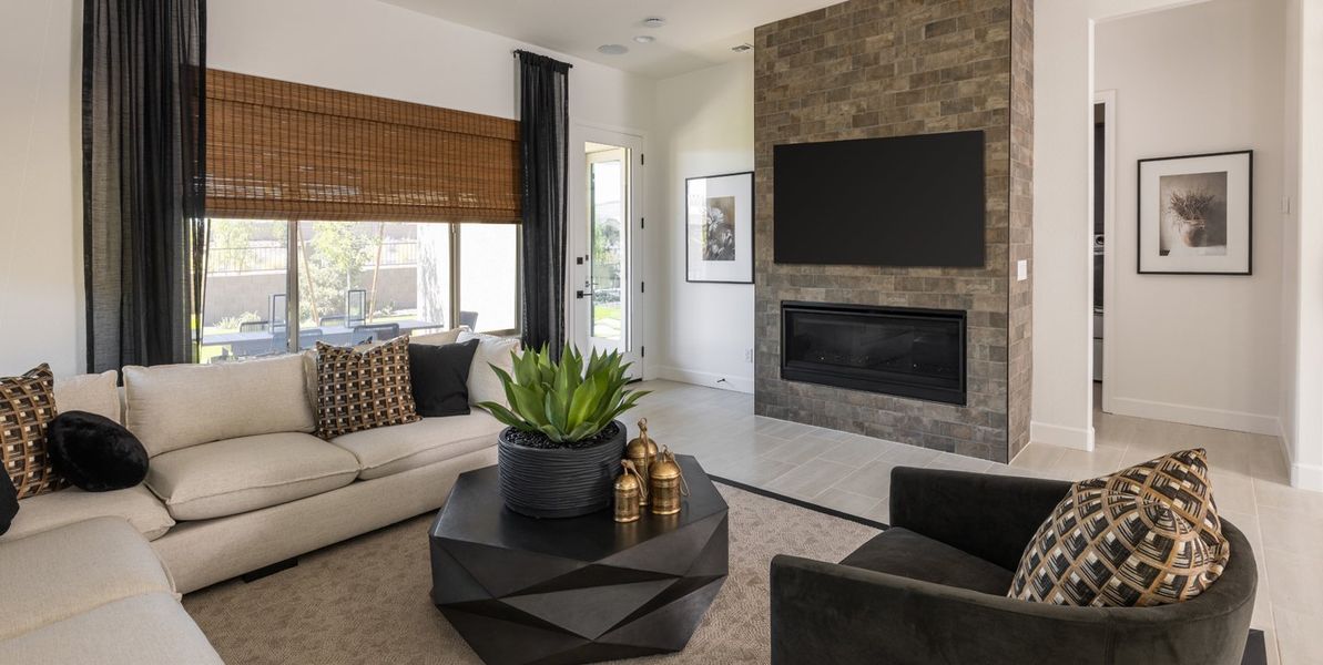 Furnished interior view inside a new home in Horizon at The Dells, Prescott (Image 11). Furnished interior view inside a new home in Horizon at The Dells, Prescott (Image 11).