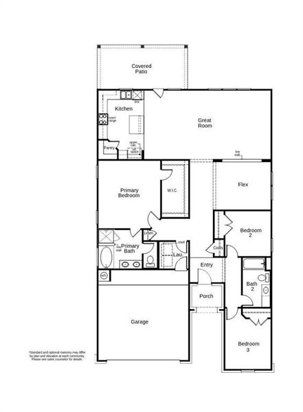 This floor plan features 3 bedrooms, 2 full baths, and over 1,800 square feet of living space.