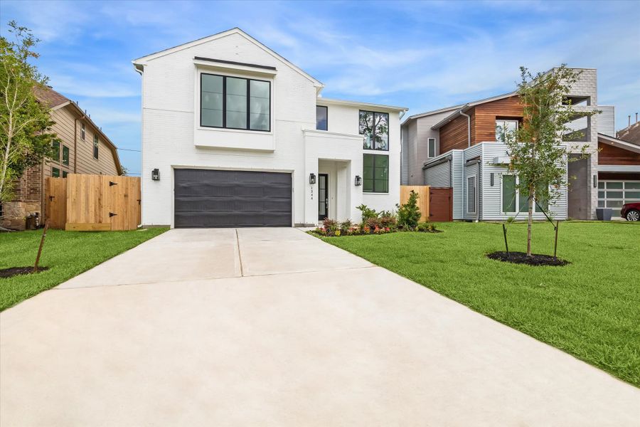 Front exterior of a new home in , Houston, TX, highlighting curb appeal (Image 2). Front exterior of a new home in , Houston, TX, highlighting curb appeal (Image 2).