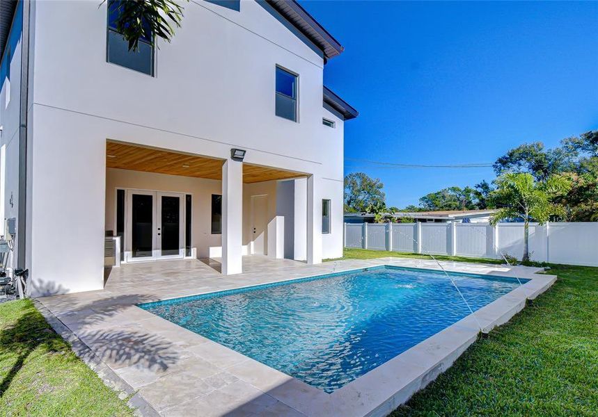 Exterior details and patio area of a home in , Tampa (Image 39).