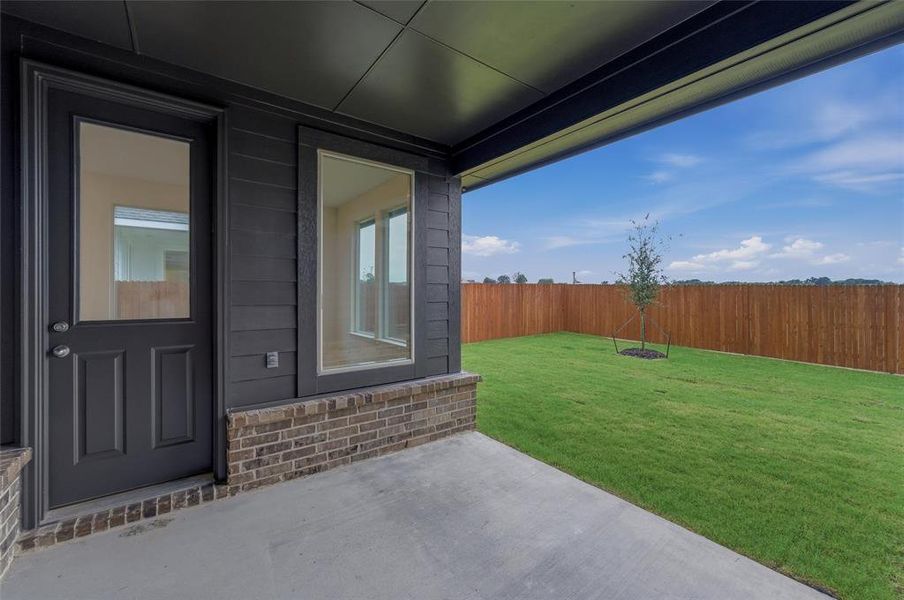 Exterior details and patio area of a home in Covenant Park, Springtown (Image 17). Exterior details and patio area of a home in Covenant Park, Springtown (Image 17).