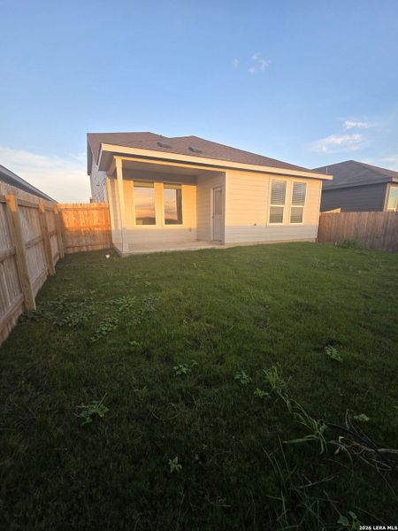 Exterior details and patio area of a home in Navarro Ranch, Seguin (Image 2).