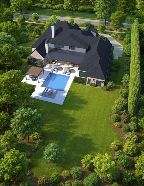 Exterior details and patio area of a home in , Alpharetta (Image 21).