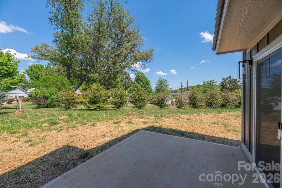 Exterior details and patio area of a home in , Candler (Image 3).