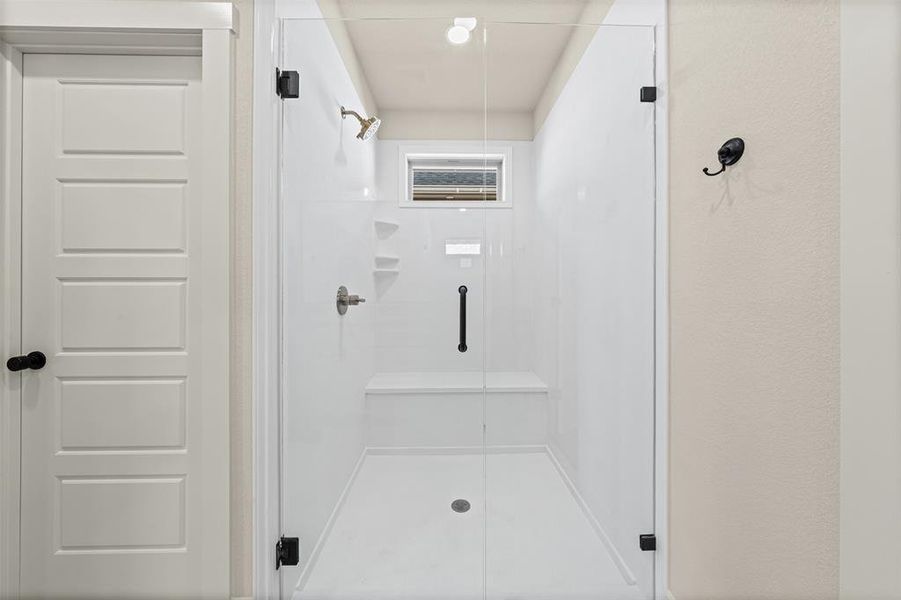 Bathroom with a shower stall