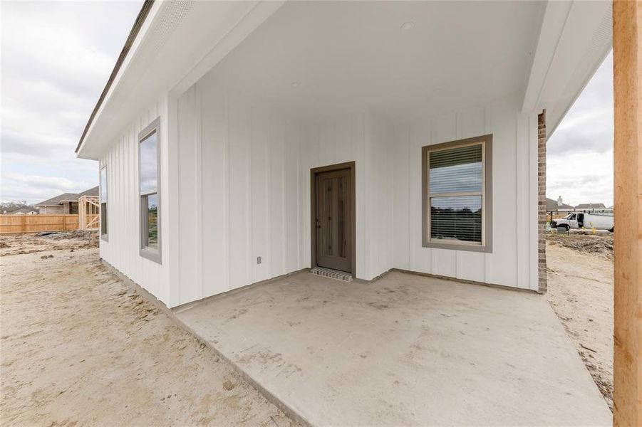 Exterior details and patio area of a home in , Bryan (Image 2). Exterior details and patio area of a home in , Bryan (Image 2).